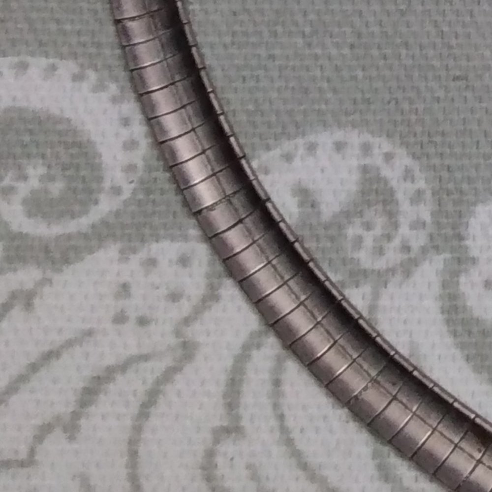 Silver Tone Omega Chain Necklace - Picture 5 of 5